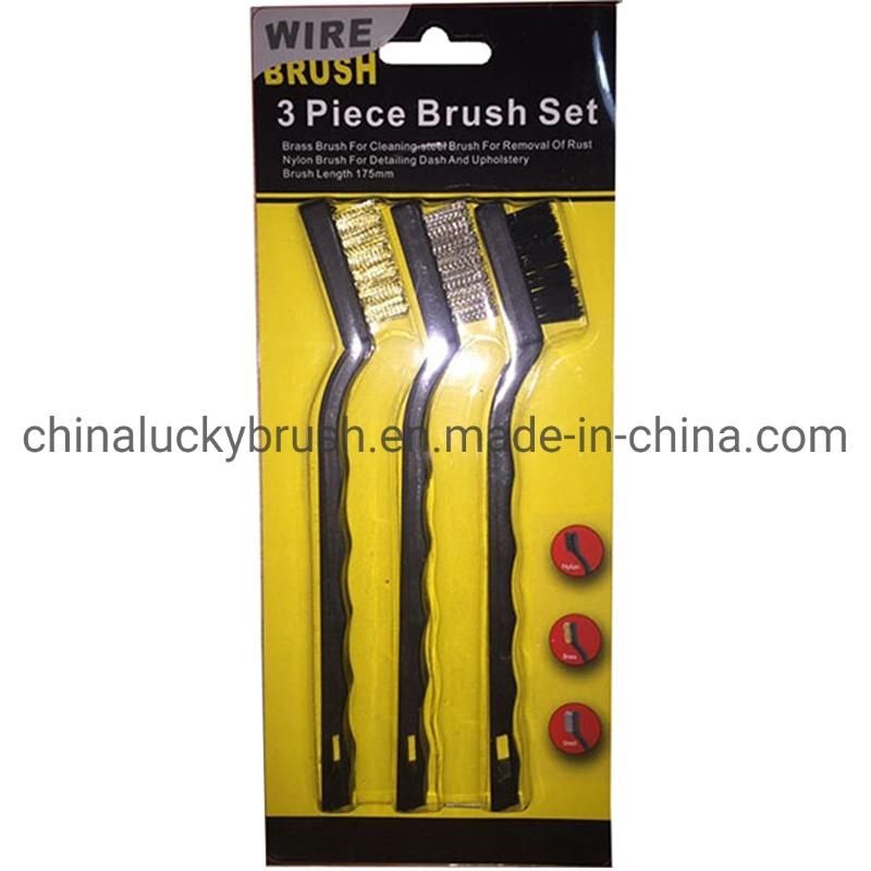 7inch Black Plastic Handle Wire Brush (YY-827)