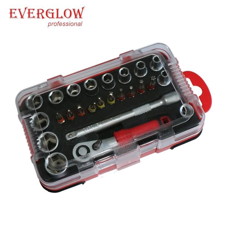 25PCS Ratchet Wrench Bits Sockets Set