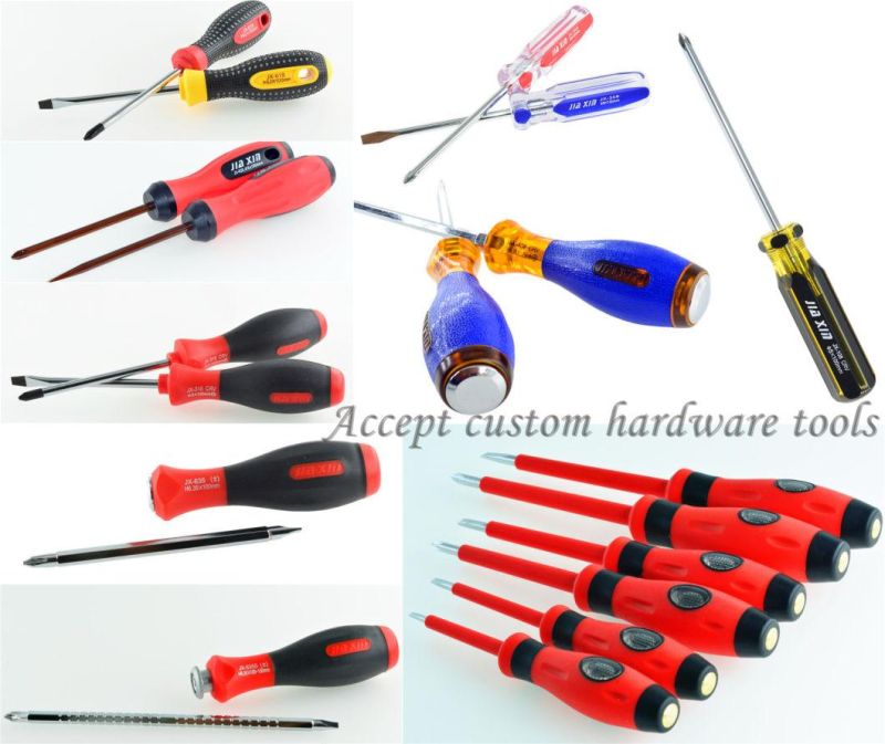 6mm*100mm-200mm Cr-V Colorful Transparent Plastic Handle Screwdriver