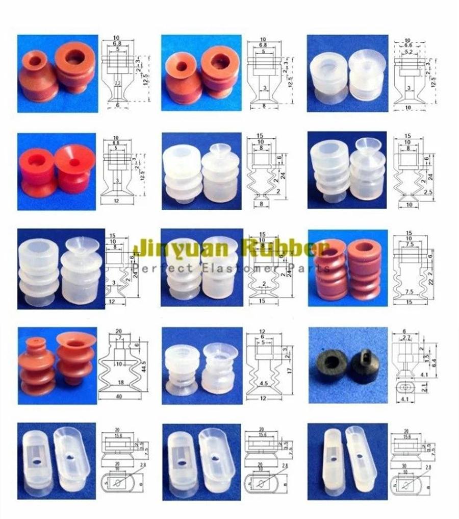 Mini Vacuum Silicone Rubber Hooks and Suction Cups for Robot