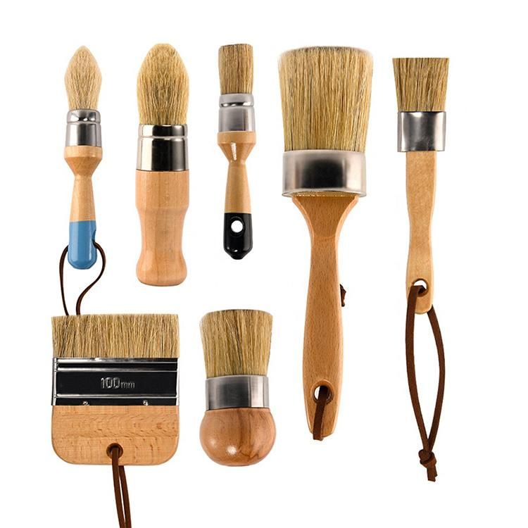 7PCS Chalk Wall Paint Brush Painting Brush Set Kit for Furniture& Wall Painting