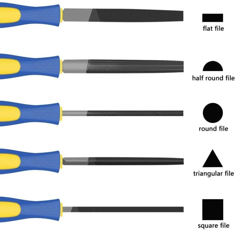 8′′ High Carbon Steel File, Rasp Set with Soft Rubber Non-Slip Handle