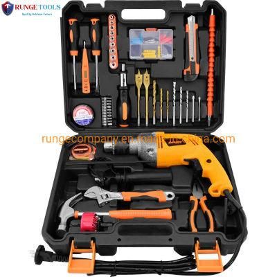 50PCS Industrial Tool Set with Impact Electric Drill Combination Plier Kit