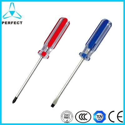 Cr-V Transparent Plastic Handle Philips and Slotted Screwdriver