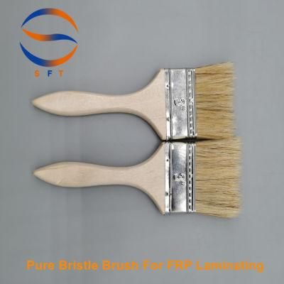 14mm Thickness Pure White Bristle Brushes for FRP Laminating