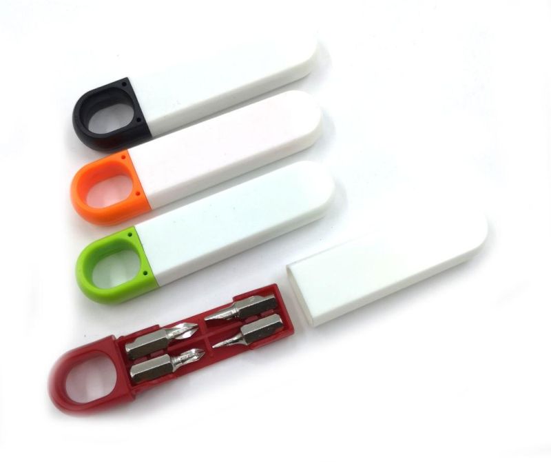 Mini Plastic Hand Screwdriver Tools Sets Keychain for Promotion