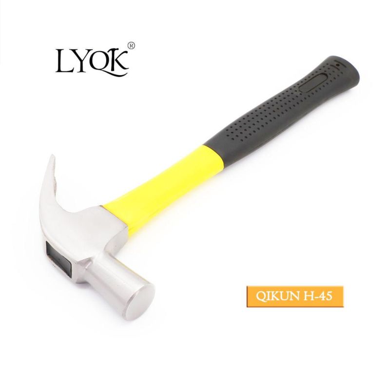 H-45 Construction Hardware Hand Tools Steel Handle One Piece Incorporated Claw Hammer