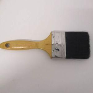 Free Logo Print Plastic Handle Wall Paint Brush with Natural Bristle