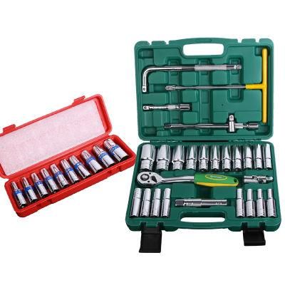 28PCS Socket Set Kit with T-Handle Long Socket CRV Steel