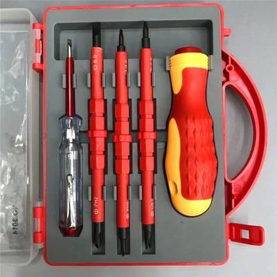 5 in 1 Insulated Screwdriver Multifunctional Set Double-Headed Dual-Use Screwdriver Test Pencil Electrician Repair Tool