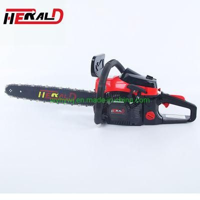 Popular Powerful New 52cc 58cc Easy Start Gasoline Chain Saw Hy-58g Cutting Woods Well Equiped Low Price Economic Model