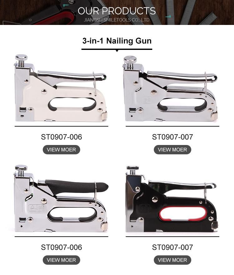 Heavy Duty Staple Gun Kit- 3-Way Stapler for Upholstery Fabric