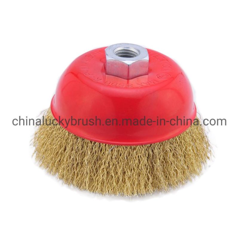 Hardware Tools Knotted Cup Brush Steel Wire Circular Wheel Brush for Grinding Machine /Wheel for Angle Grinder (YY-335)