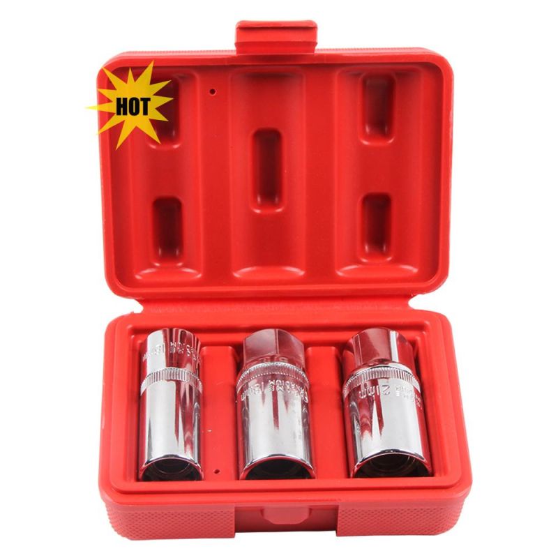 Viktec High Quality 1/2"Dr. Magnetic 16, 18, & 21mm Motorcycle Tools Spark Plug Socket Set Impact Socket