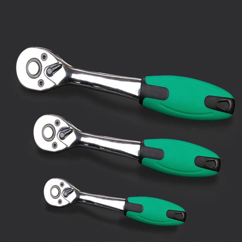 Factory Supply 82PC Repair Socket 72 Tooth Ratchet Wrench Auto Repair Set Green Box Set Auto Hardware Tools