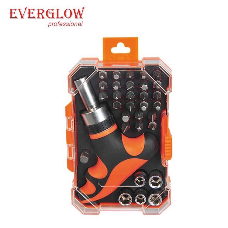 Plastic Box 28PC Ratchet Screwdriver Set