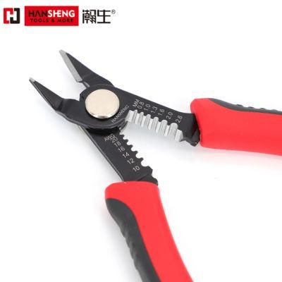 6&quot;, 8&quot; Professional Combination Pliers, Made of Cr-V, Heat Treatment, Pearl-Nickel Plated, Nickel Plated PVC Handles, German Type, High Quality