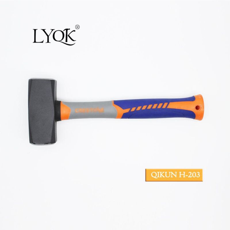 H-201 Construction Hardware Hand Tools Plastic Coated Handle German Type Stoning Stone Hammer