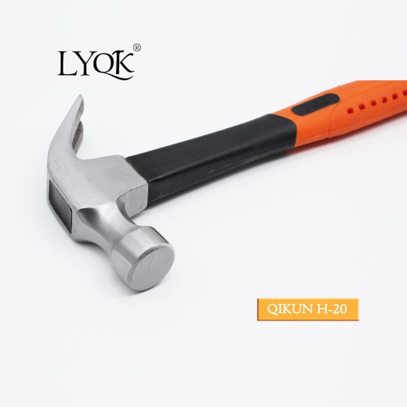 H-20 Construction Hardware Hand Tools Fiberglass Handle German Type Claw Hammer