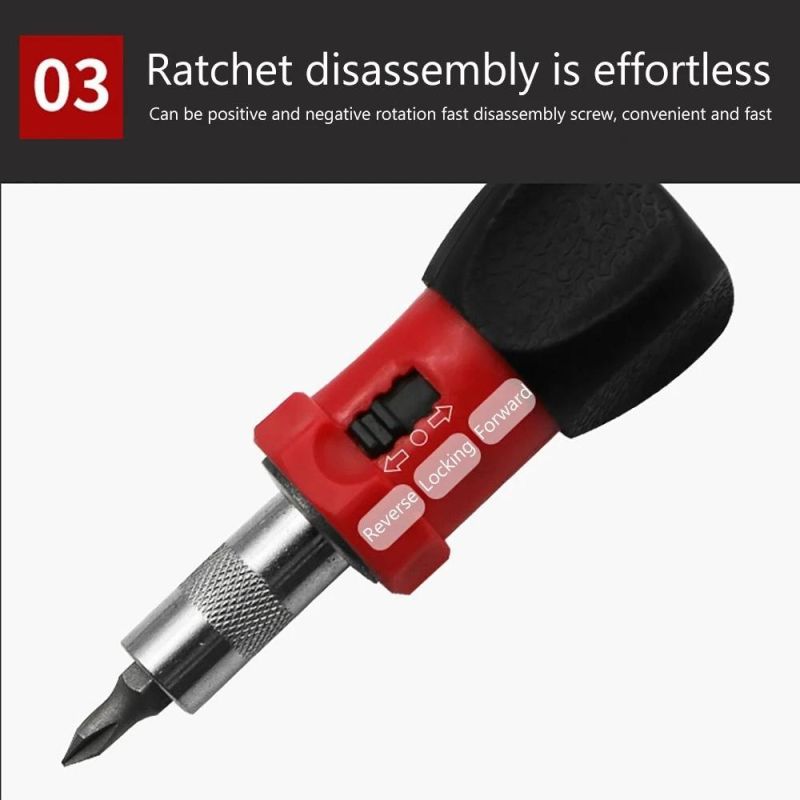 Small Square Handle Ratchet Screwdriver, 6.35mm Inner Hexagon Socket, Mini Ratchet Screwdriver