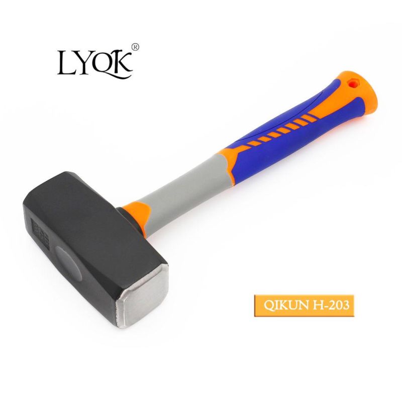 H-203 Construction Hardware Hand Tools Plastic Coated Handle German Type Stoning Stone Hammer