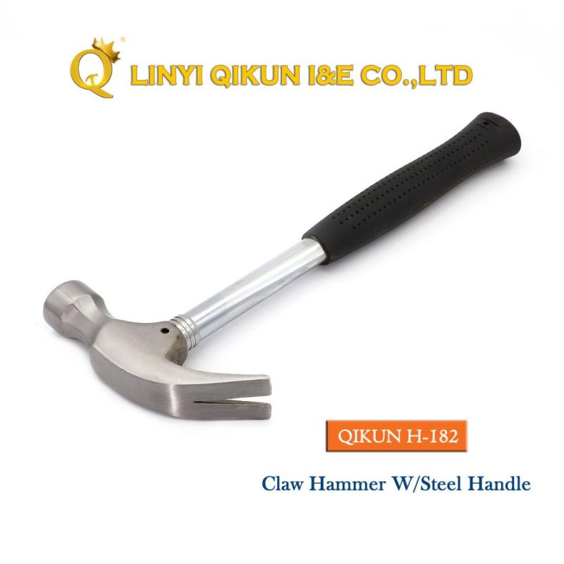 H-177 Construction Hardware Hand Tools American Straight Type Claw Hammer with Plastic Coated Handle