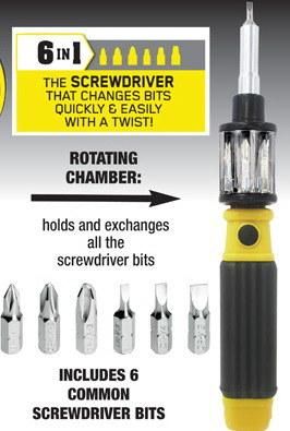 6 in 1 Screwdrivers, Bit 360 Screwdrivers