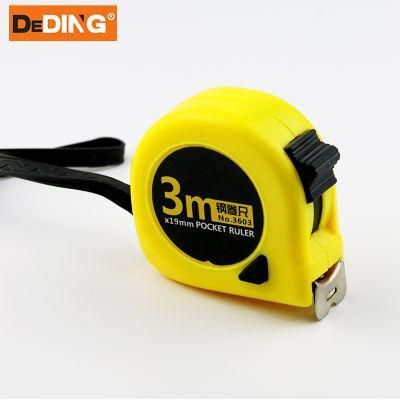 Factory Price ABS Case Yellow/White Blade Steel Measuring Tape