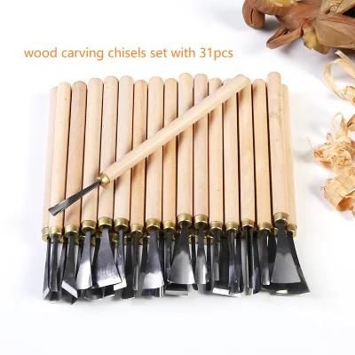 31PCS Hand Tools Wood Chisels Wood Carving Chisels Set (SED-CC-S31)