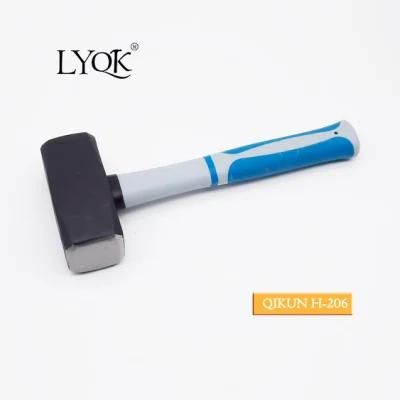 H-206 Construction Hardware Hand Tools Plastic Coated Handle German Type Stoning Stone Hammer