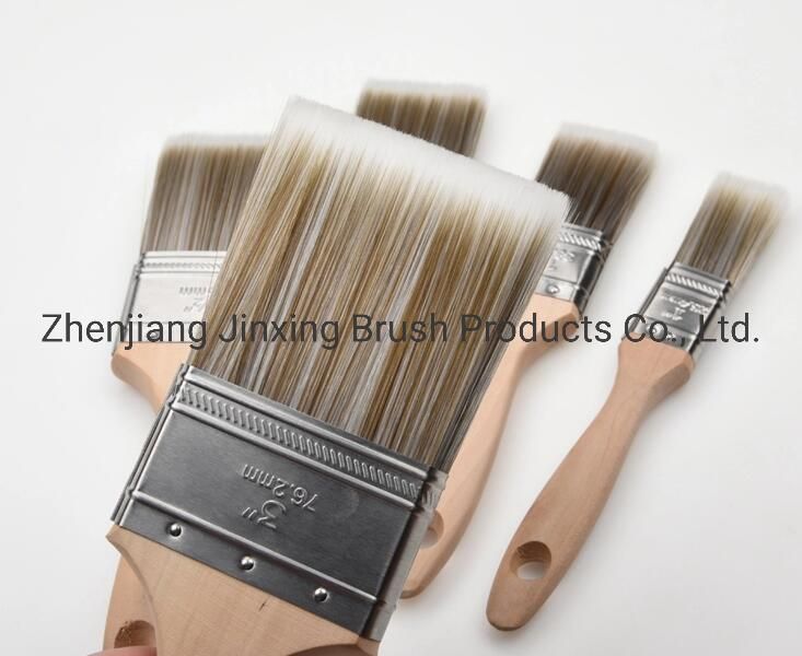 Paint Brush, Flat Brush Synthetic Filament, Beech Wood