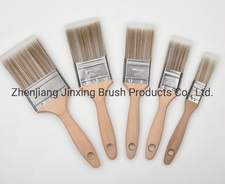 Paint Brush, Flat Brush Synthetic Filament, Beech Wood