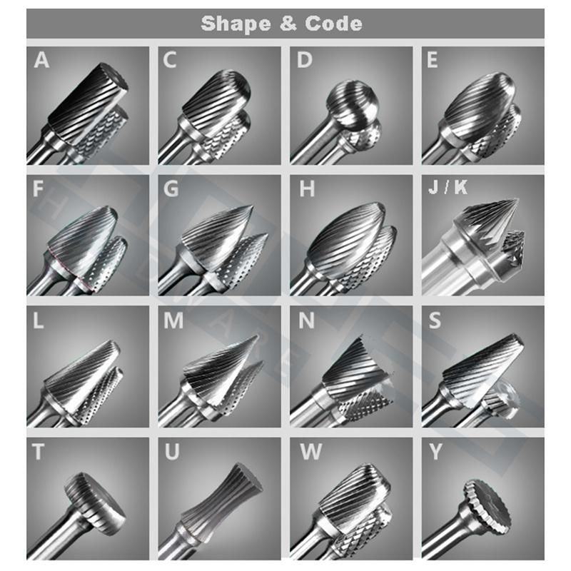 10PCS Silver Welding Carbide Rotary File Burr Set with Single Double Cut Tooth 6mm Shank Aluminum Case Kit