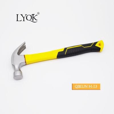 H-13 Construction Hardware Hand Tools Fiberglass Handle German Type Claw Hammer