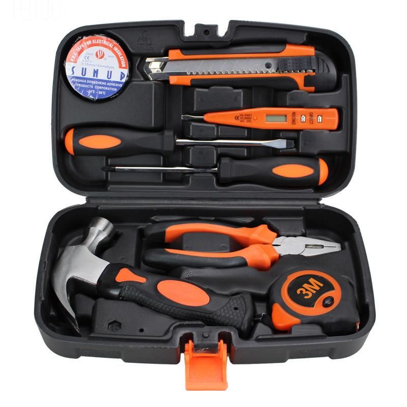 2021 Home Use General Household Hand Tool Kit Plastic Toolbox Storage Case Packing Hand Tools Set