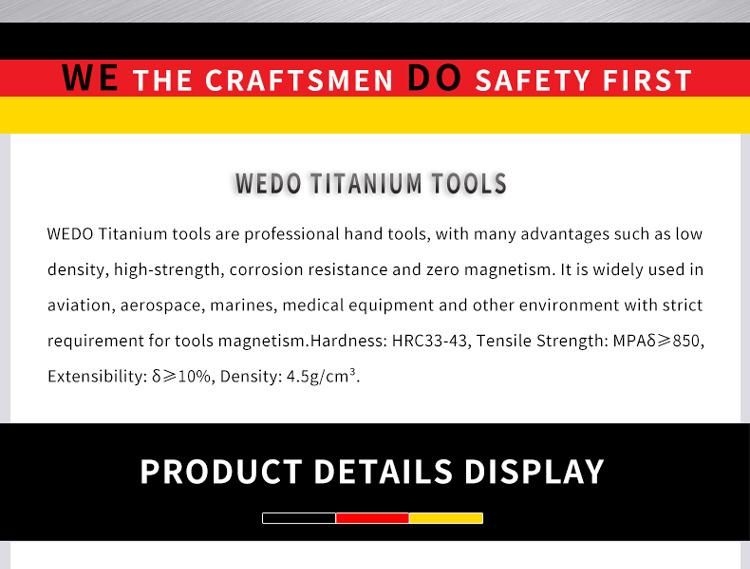 Wedo Titanium Slotted Screwdriver Non-Magnetic Flat-Head Screwdriver Anti-Slip Handle