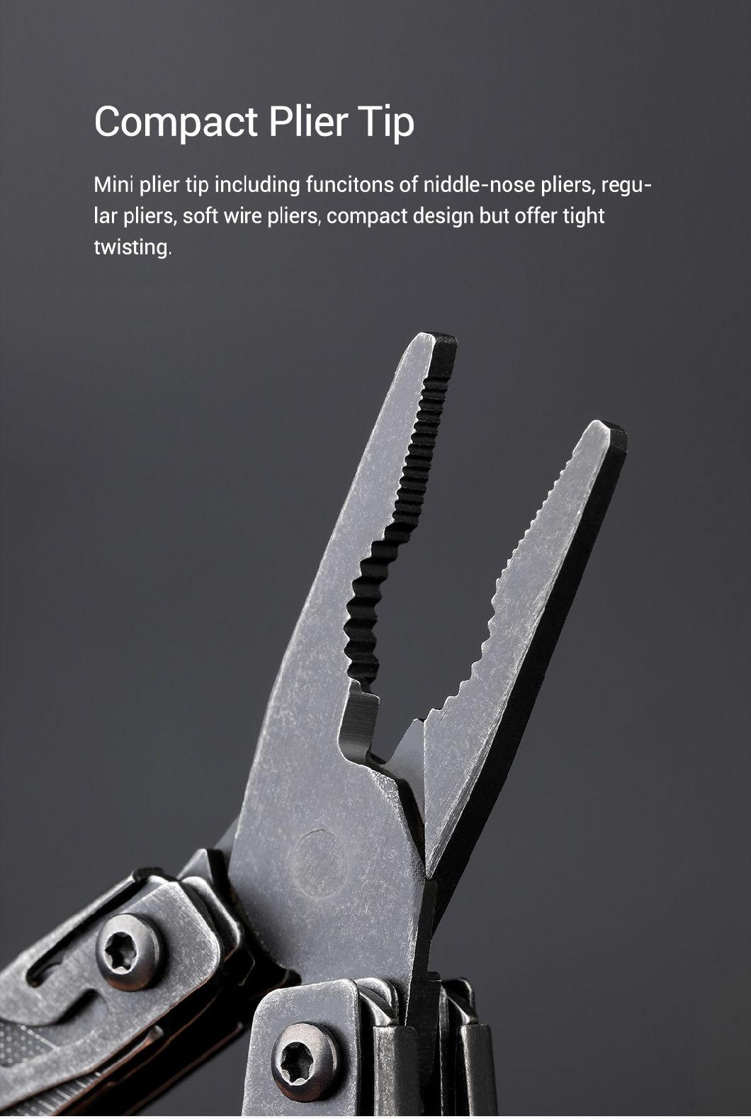 Nextool New Design Black Mini Pliers Multitool for Outdoor Camping