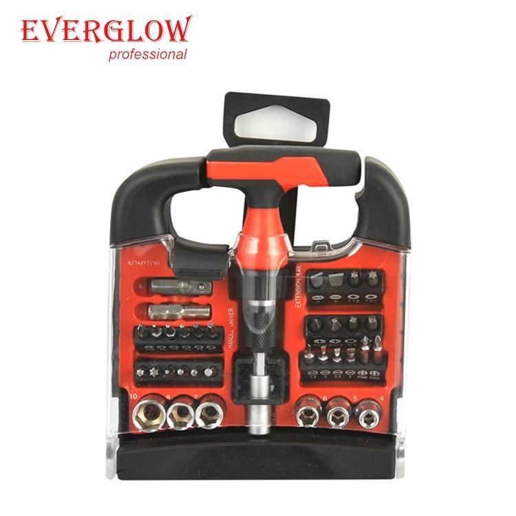 36PC T-Handle Ratchet Screwdriver Set