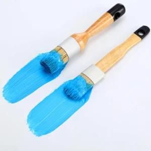 2PCS Soft Bristle Boar Chalk Paint Brush Set for Furniture DIY Painting