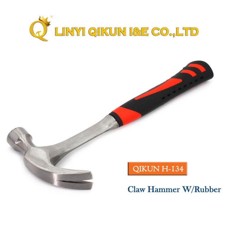 H-133 Construction Hardware Hand Tools American Straight Type Claw Hammer with Plastic Coated Handle