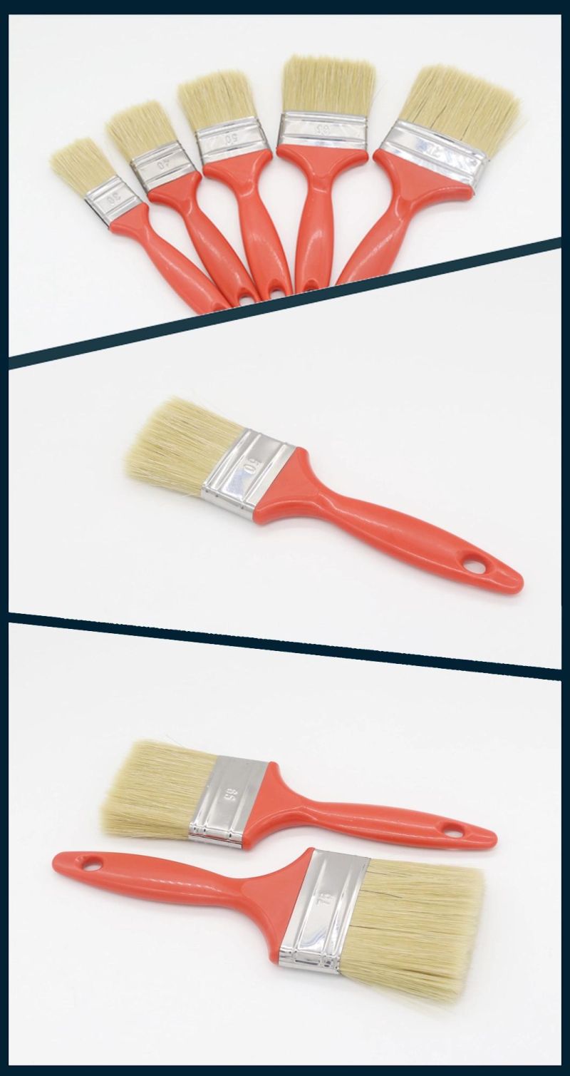 Factory for Paint Brush with Plastic Handle in Red Color