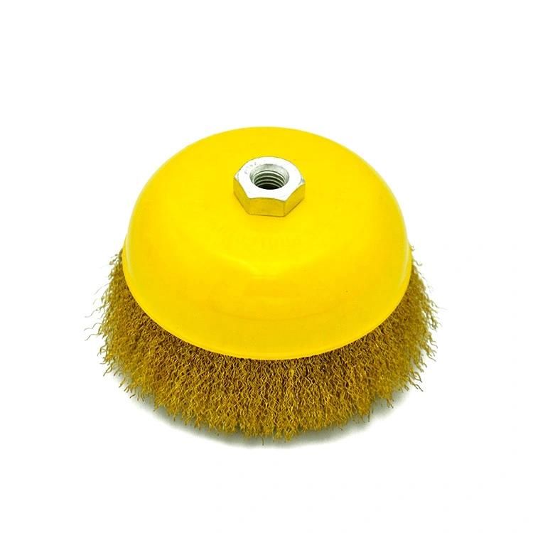 Industry Crimped Copper Wire Grinding Abrasive Cup Brush