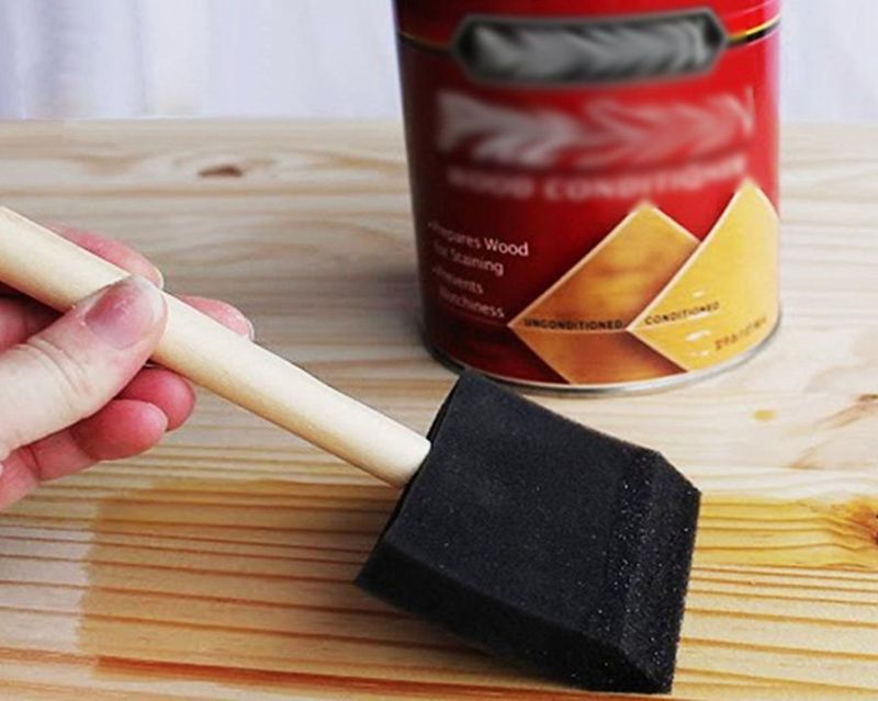 Foam Sponge Wood Handle Paint Brush Set