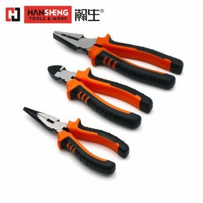 Professional Combination Pliers, Hand Tool, Tools, Made of Cr-V or Cr-Ni, with TPR Handles, High Leverage Pliers, Labor-Saving Pliers