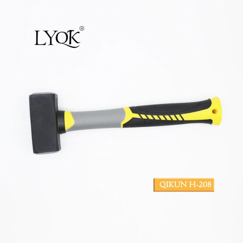 H-207 Construction Hardware Hand Tools Plastic Coated Handle German Type Stoning Stone Hammer