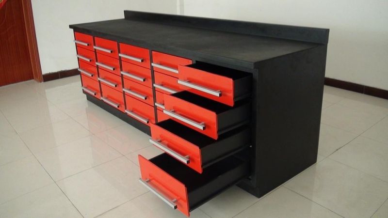 10FT Metal Work Bench Heavy Duty Metal Drawer Workbench