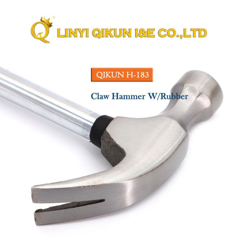 H-183 Construction Hardware Hand Tools American Straight Type Claw Hammer with Plastic Coated Handle