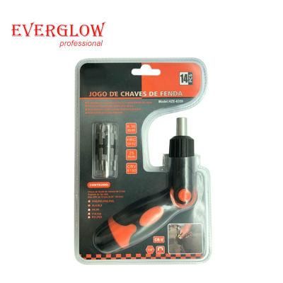 14PC 3-Way Ratchet Screwdriver Set