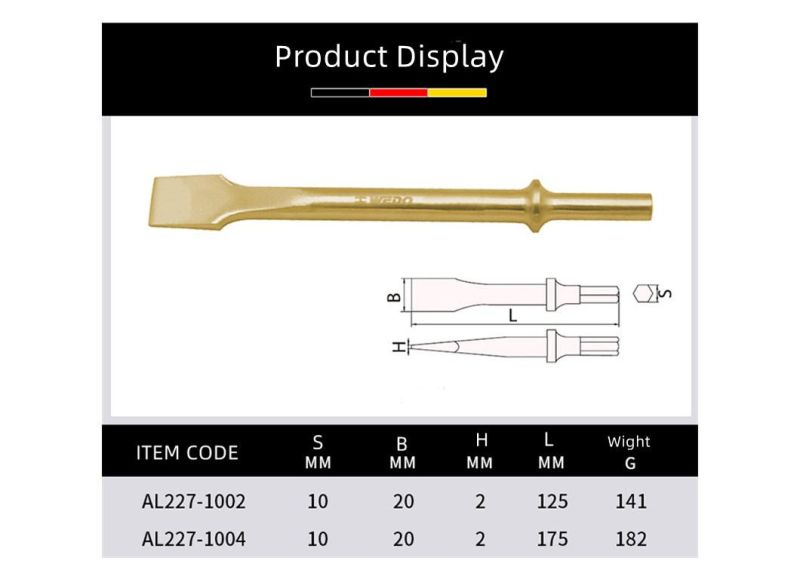 WEDO Aluminium Bronze Non-Sparking Chisel Spark-Free Safety Pneumatic Chisel