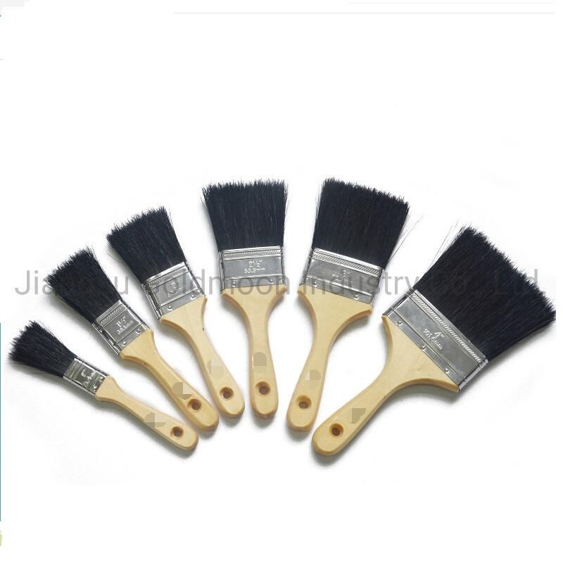 Bristle Blend Double Colour Plastic Handle Power Paint Painting Flat Brush